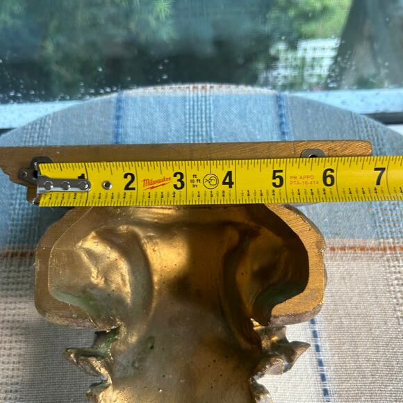 Vintage Gold Leaf Resin Architectural Wall Corbel – 9.25” Heavy Ornate Decor - Picture 9 of 12
